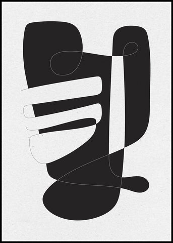 Graphical 4 | INDRAMMET BILLEDE Indrammet billede MF 30x40 Sort