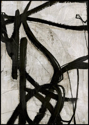Graphical Lines 5 | INDRAMMET BILLEDE Indrammet billede MF 30x40 Sort