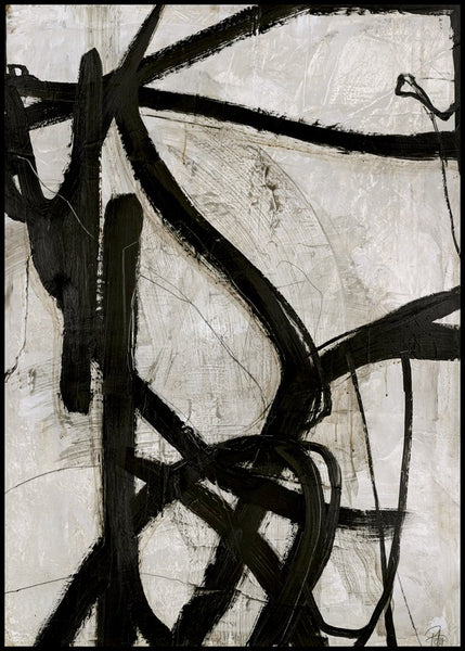 Graphical Lines 5 | INDRAMMET BILLEDE Indrammet billede MF 30x40 Sort