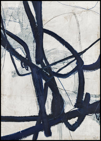 Graphical Lines 6 | INDRAMMET BILLEDE Indrammet billede MF 30x40 Sort