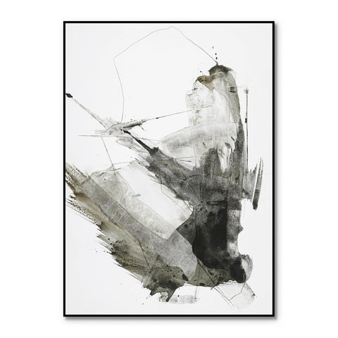 Graphical shapes 1 | INDRAMMET BILLEDE Indrammet billede MF 30x40 Sort