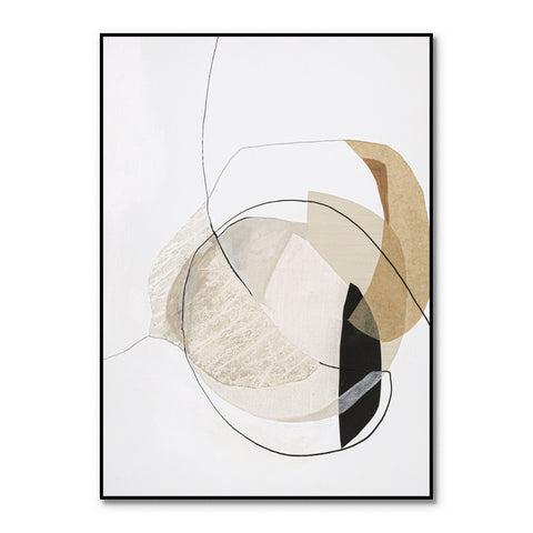 Graphical shapes 4 | INDRAMMET BILLEDE Indrammet billede MF 30x40 Sort