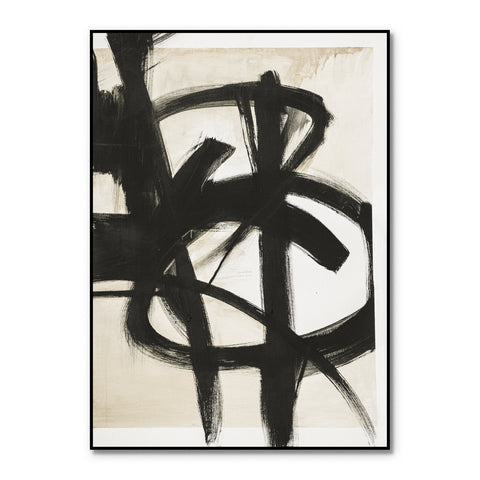 Graphical shapes 7 | INDRAMMET BILLEDE Indrammet billede MF 30x40 Sort