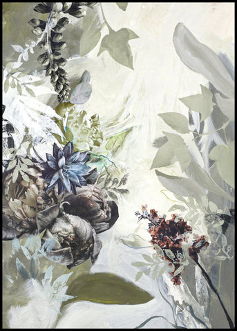 Green Garden 1 | INDRAMMET BILLEDE Indrammet billede MF 30x40 Sort