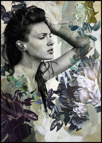 Green Garden 3 | INDRAMMET BILLEDE Indrammet billede MF 30x40 Sort
