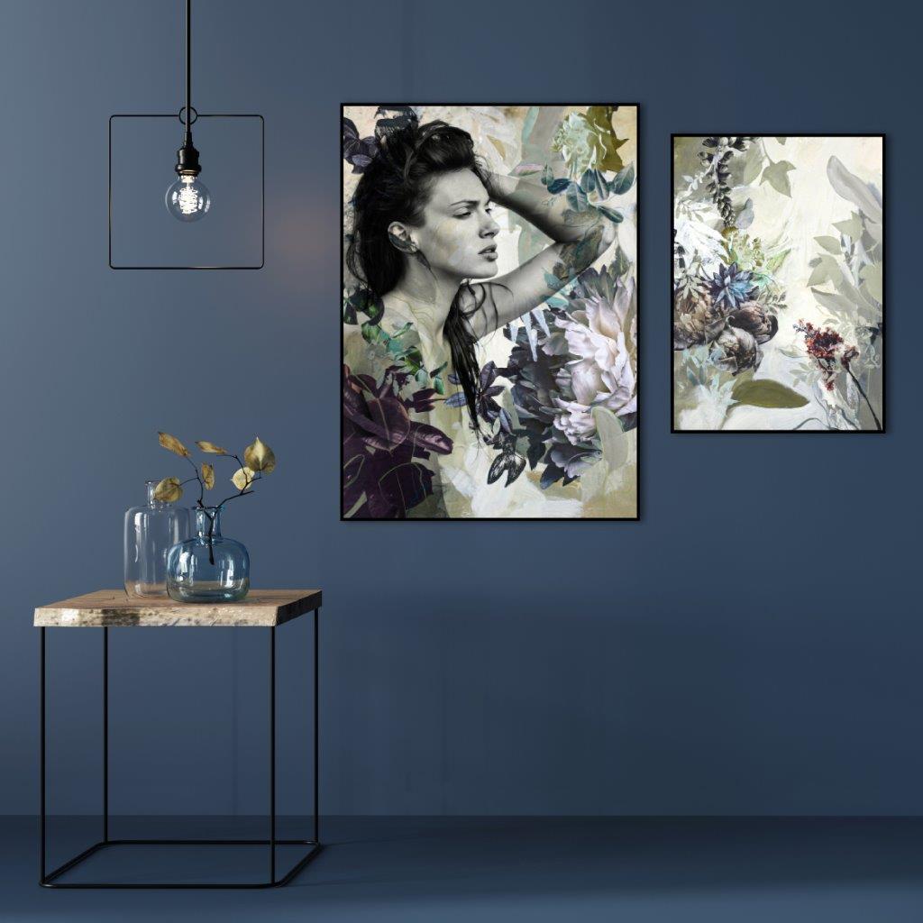 Green Garden 3 | INDRAMMET BILLEDE Indrammet billede MF 30x40 Sort