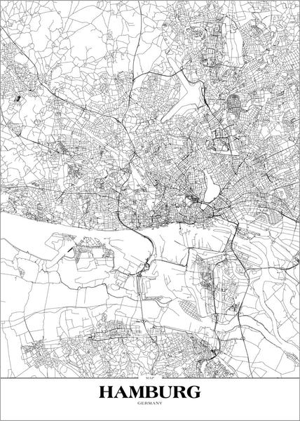 Map Hamburg | PLAKAT Plakat MF