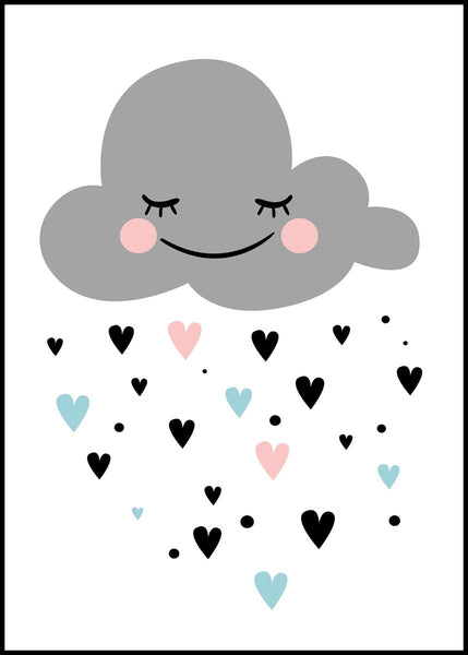 Happy Cloud | INDRAMMET BILLEDE Indrammet billede MF 30x40 Sort
