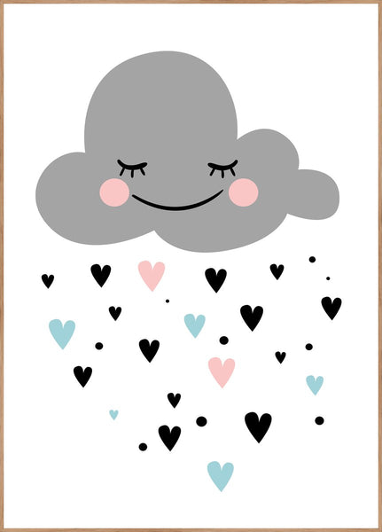 Happy Cloud | INDRAMMET BILLEDE Indrammet billede MF 30x40 Egeramme
