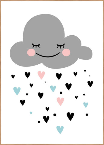 Happy Cloud | INDRAMMET BILLEDE Indrammet billede MF 30x40 Egeramme