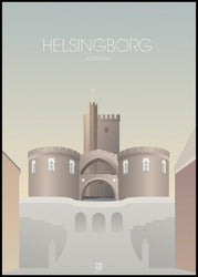 Helsingborg Kärnan | INDRAMMET BILLEDE Indrammet billede MF 30x40 Sort
