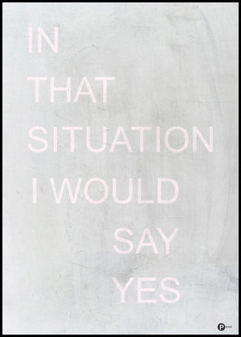 In that situation | INDRAMMET BILLEDE Indrammet billede MF