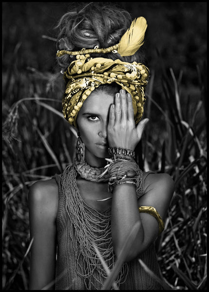 In the Bush gold | INDRAMMET BILLEDE Indrammet billede MF 30x40 Sort