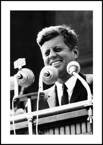John F. Kennedy | INDRAMMET BILLEDE Indrammet billede MF 30x40 Sort