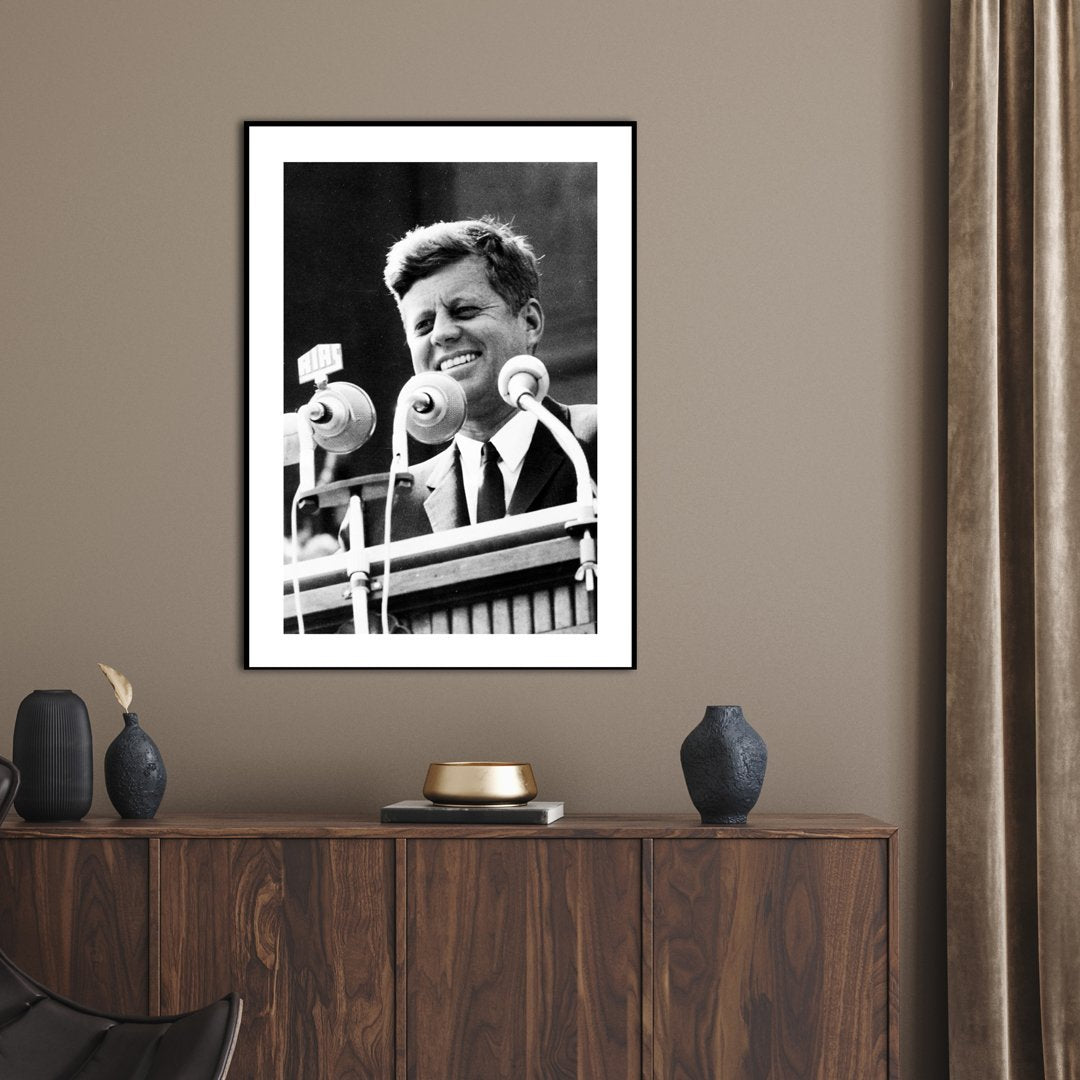 John F. Kennedy | INDRAMMET BILLEDE Indrammet billede MF 30x40 Sort