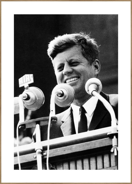 John F. Kennedy | INDRAMMET BILLEDE Indrammet billede MF 30x40 Egeramme