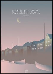 København Nyhavn | INDRAMMET BILLEDE Indrammet billede MF 30x40 Sort
