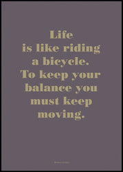 Life is like | INDRAMMET BILLEDE Indrammet billede MF 30x40 Sort