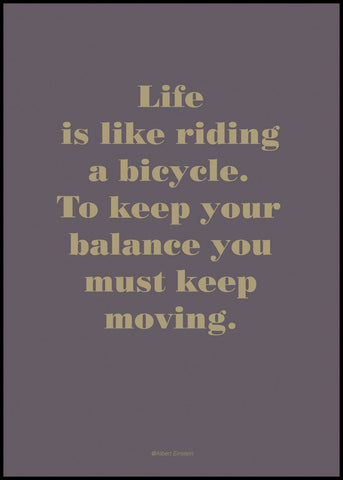 Life is like | INDRAMMET BILLEDE Indrammet billede MF 30x40 Sort