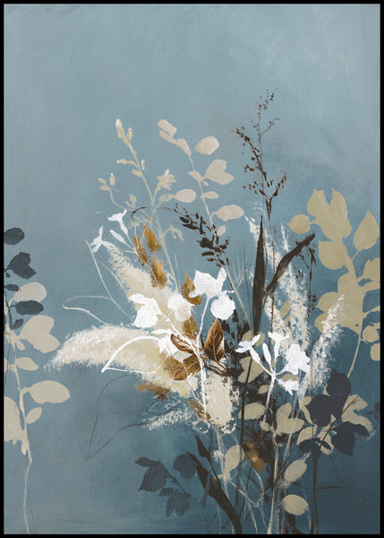 Light Leaves 4 | INDRAMMET BILLEDE Indrammet billede MF 30x40 Sort