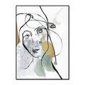 Line Art Girl 2 | INDRAMMET BILLEDE