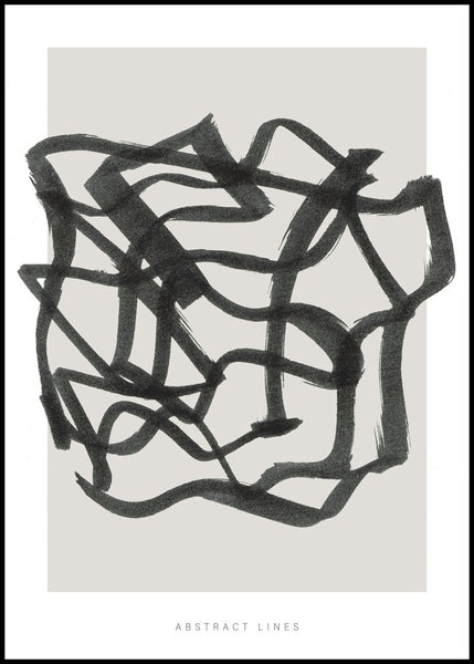 Lines 1 | INDRAMMET BILLEDE Indrammet billede MF 30x40 Sort
