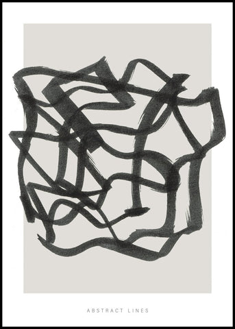 Lines 1 | INDRAMMET BILLEDE Indrammet billede MF 30x40 Sort