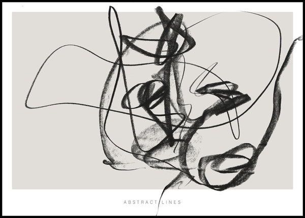 Lines 2 | INDRAMMET BILLEDE Indrammet billede MF 30x40 Sort