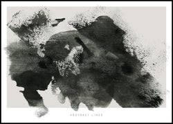 Lines 3 | INDRAMMET BILLEDE Indrammet billede MF 30x40 Sort