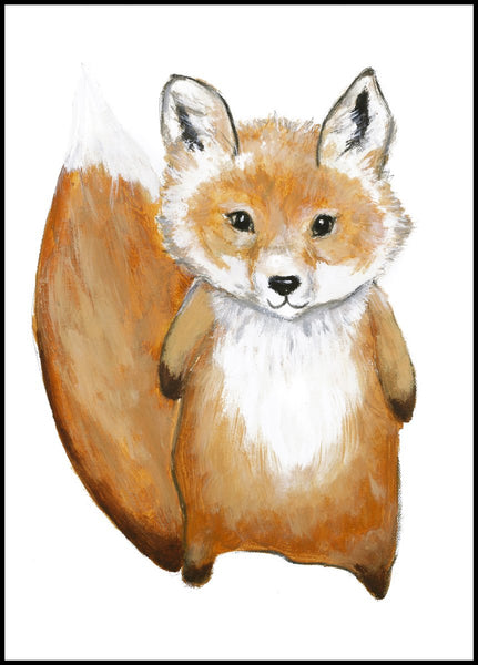 Little Fox | INDRAMMET BILLEDE Indrammet billede MF 30x40 Sort