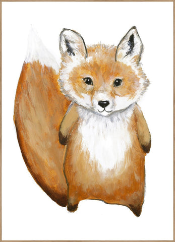 Little Fox | INDRAMMET BILLEDE Indrammet billede MF 30x40 Egeramme