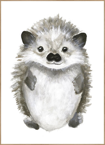 Little hedgehog | INDRAMMET BILLEDE Indrammet billede MF 30x40 Egeramme