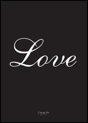 Love | INDRAMMET BILLEDE Indrammet billede MF 30x40 Sort