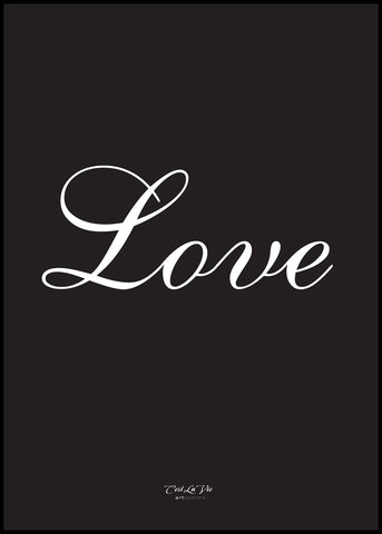 Love | INDRAMMET BILLEDE Indrammet billede MF 30x40 Sort