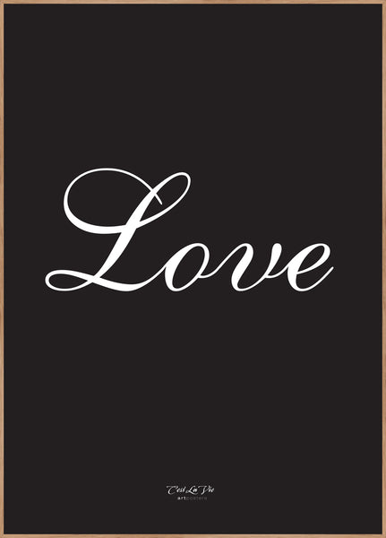 Love | INDRAMMET BILLEDE Indrammet billede MF 30x40 Egeramme