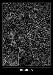 Map Berlin black | PLAKAT Plakat MF