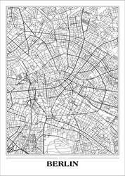 Map Berlin white | PLAKAT Plakat MF