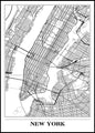 Map New York white | INDRAMMET BILLEDE