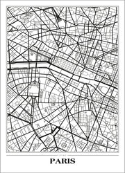 Map Paris white | PLAKAT Plakat MF