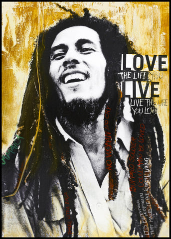 Marley by artist | INDRAMMET BILLEDE Indrammet billede MF 30x40 Sort