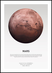Mars Light | INDRAMMET BILLEDE Indrammet billede MF 30x40 Sort