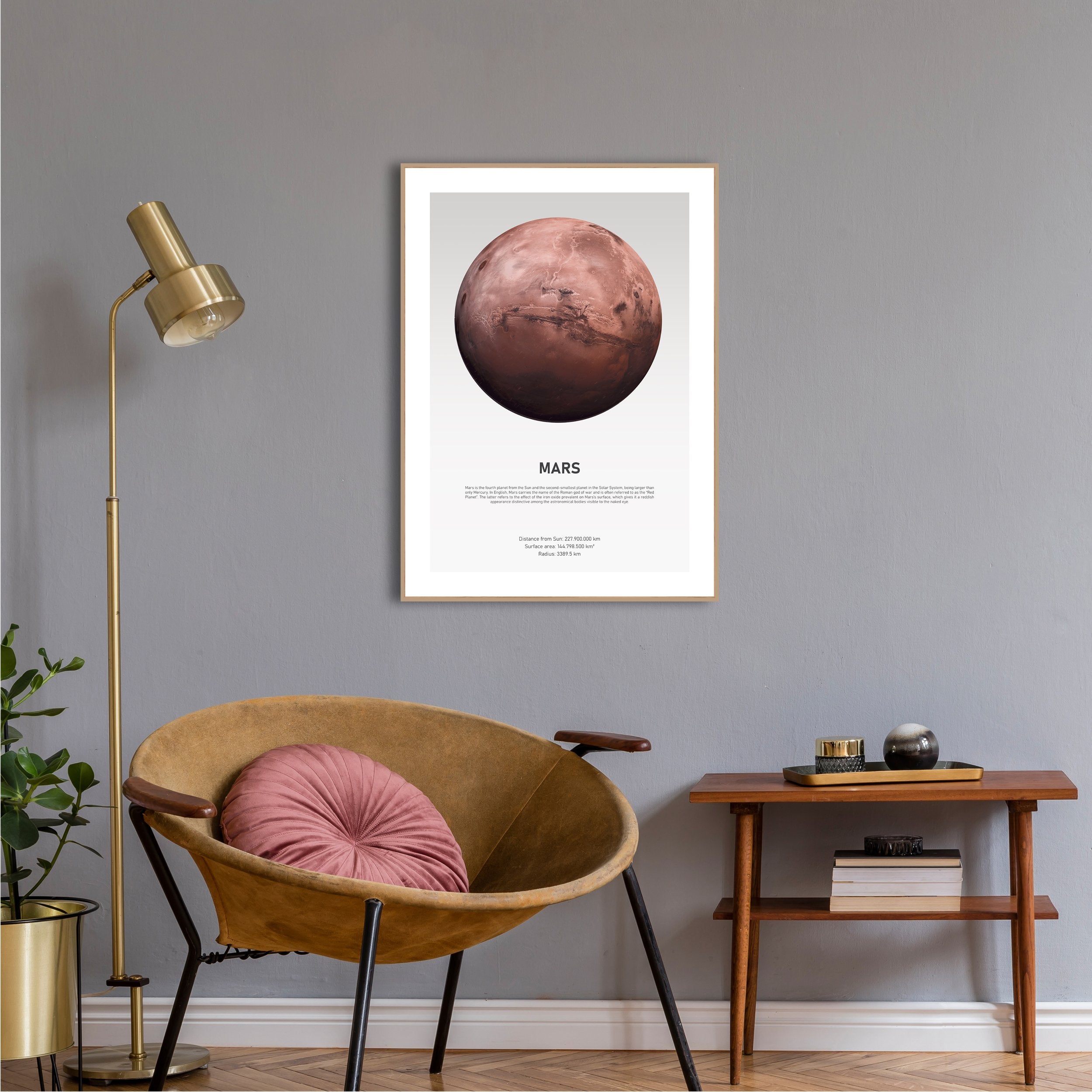 Mars Light | INDRAMMET BILLEDE Indrammet billede MF 30x40 Egeramme