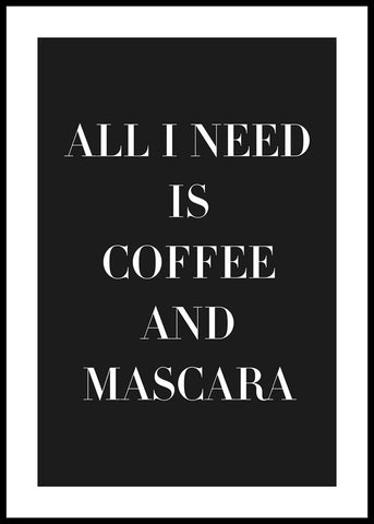 Mascara | INDRAMMET BILLEDE Indrammet billede MF 30x40 Sort