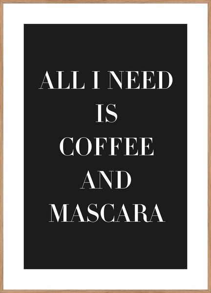 Mascara | INDRAMMET BILLEDE Indrammet billede MF 30x40 Egeramme