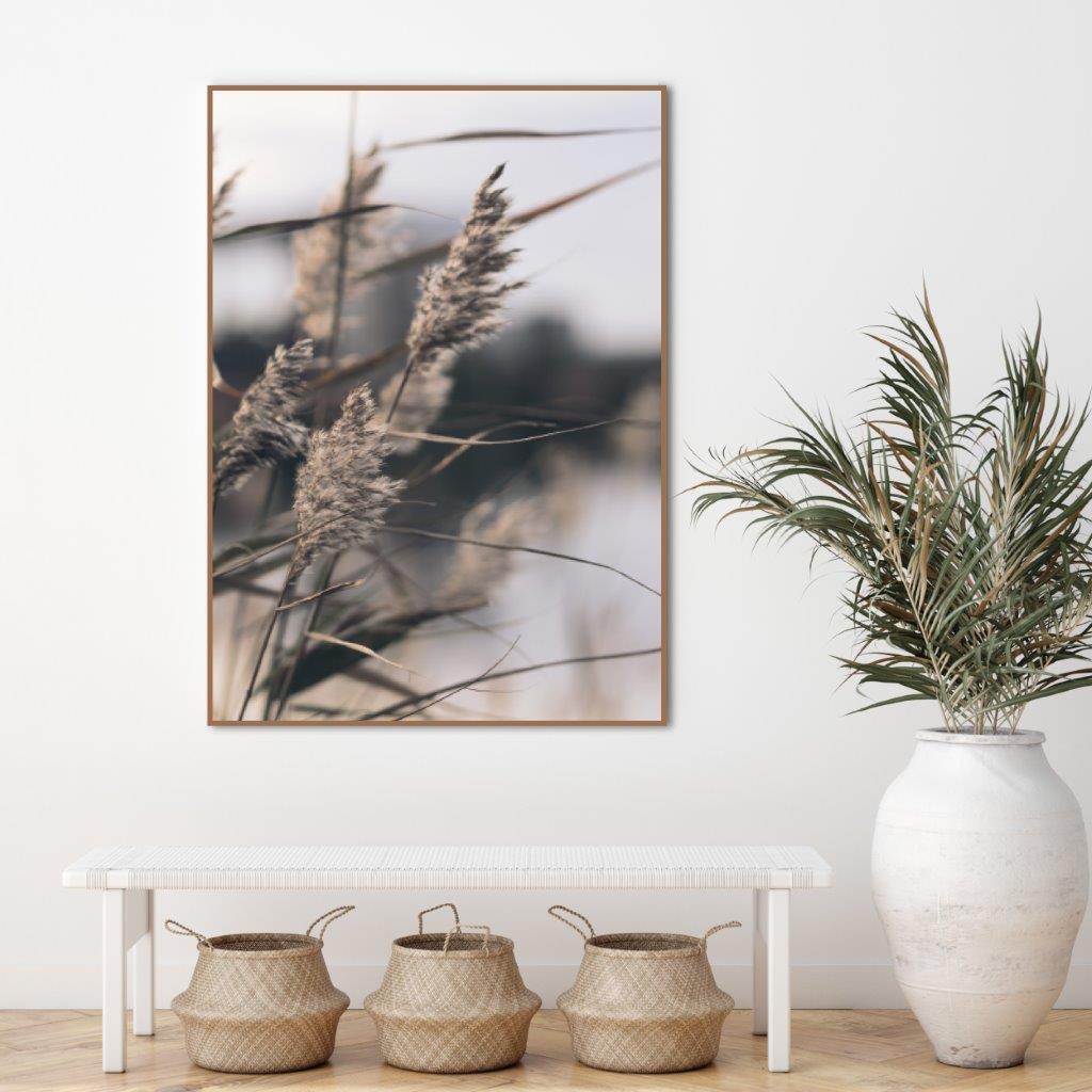 Mellow Grasses 3 | INDRAMMET BILLEDE Indrammet billede MF 30x40 Sort