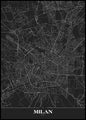 Map Milan black | INDRAMMET BILLEDE