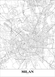 Map Milan | PLAKAT Plakat MF