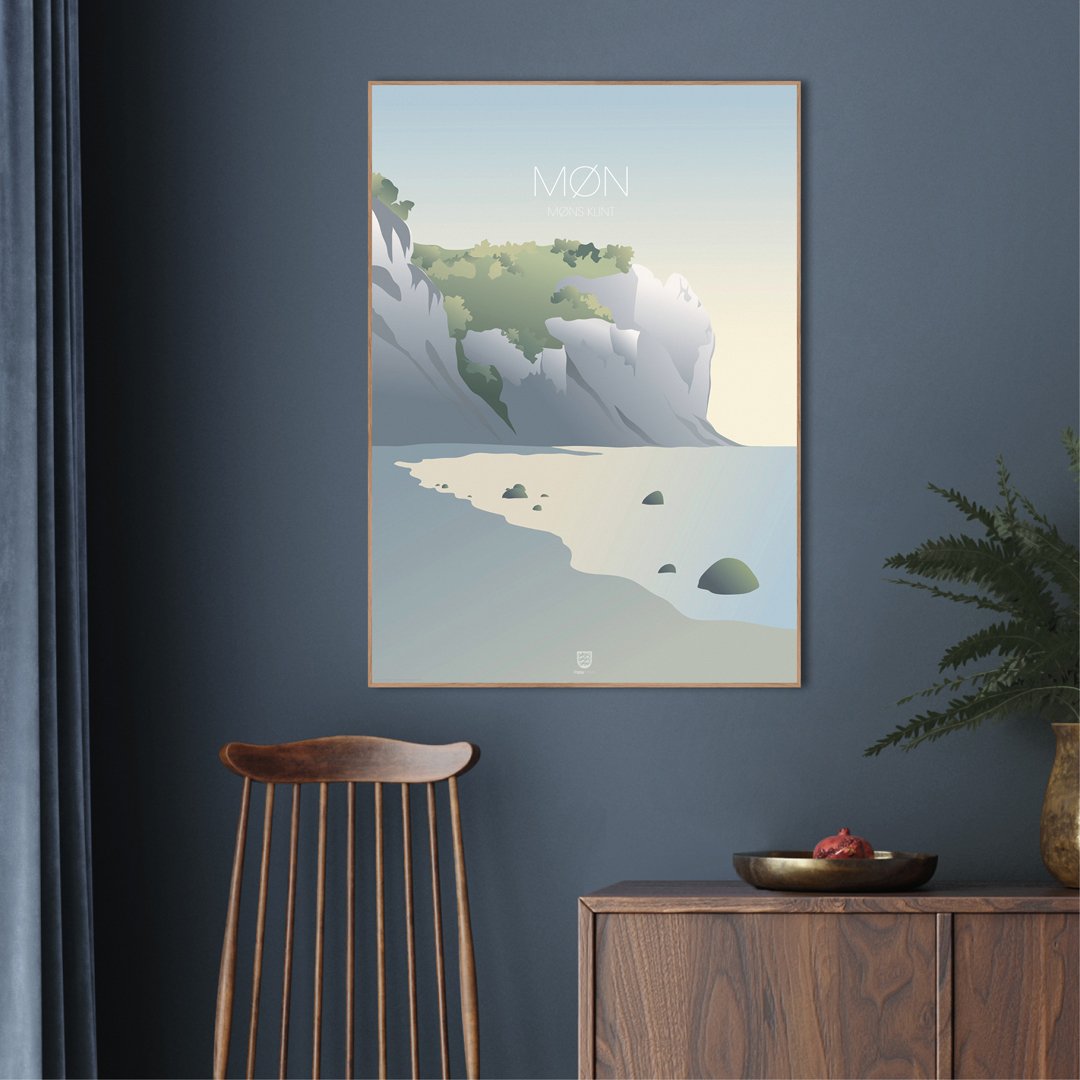 Møens Klint | INDRAMMET BILLEDE Indrammet billede MF 30x40 Egeramme