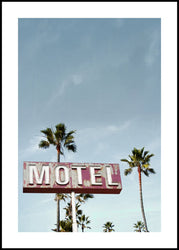 Motel | INDRAMMET BILLEDE Indrammet billede MF 30x40 Sort