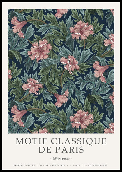 Motif Classique 1 | INDRAMMET BILLEDE Indrammet billede MF 30x40 Sort